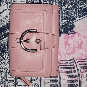 Coach pink trifold wallet (marks on inside)